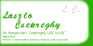 laszlo csepreghy business card